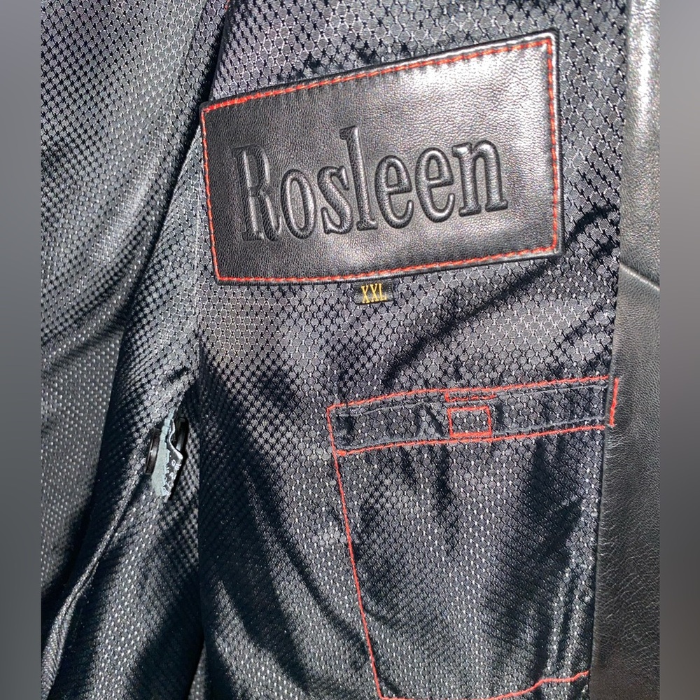 Men's Rosleen Black Leather Jacket Size XXL - Picture 5 of 10